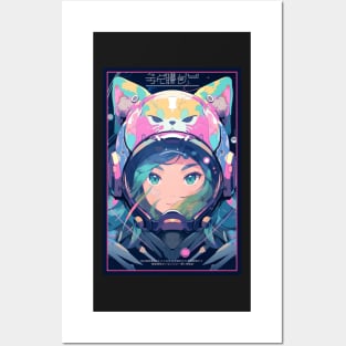 Anime Cat Girl | Quality Anime Design | Chibi Cat Girl Miaw | Manga Anime Art Posters and Art